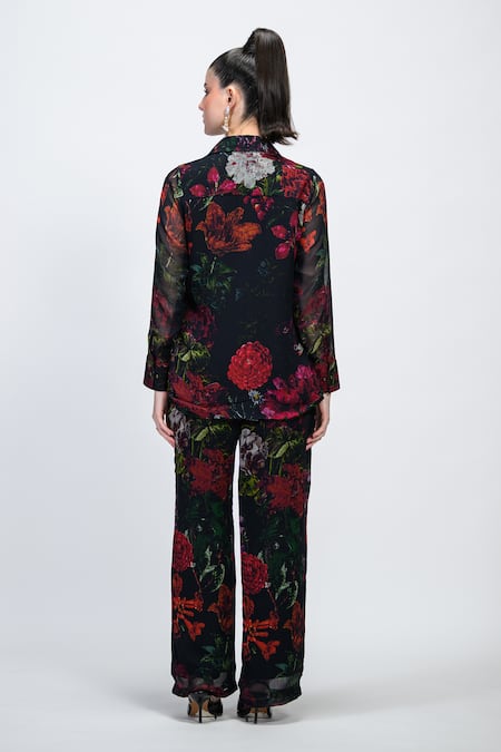 The Dramebaaz CO Rosabelle Embroidered Shirt & Pant Set