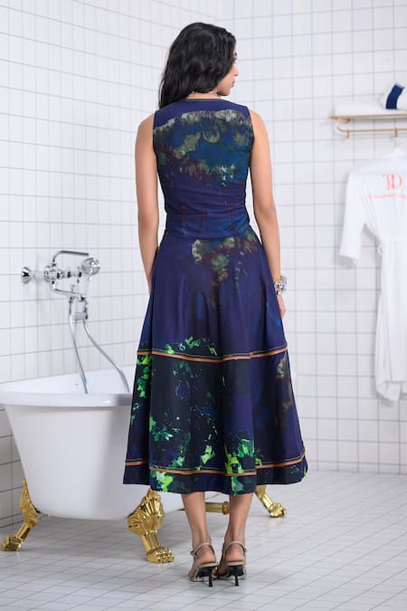 The Dramebaaz CO Neon Eclipse Waistcoat & Skirt Co-ord Set 