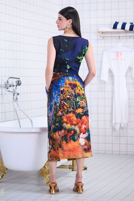 The Dramebaaz CO Oasis Sequinned Waistcoat & Skirt Set 