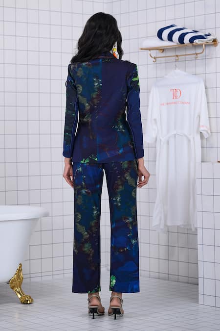 The Dramebaaz CO Enchanted Floral Bunch Patchwork Blazer Pant Set