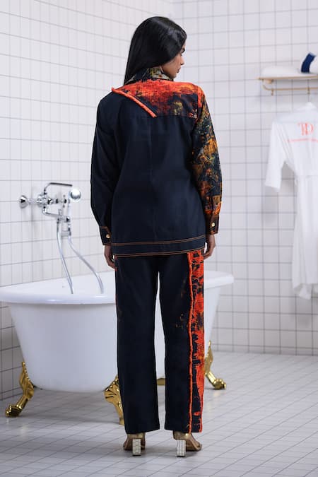 The Dramebaaz CO Inferno Abstract Print Shirt & Trouser Co-ord Set 