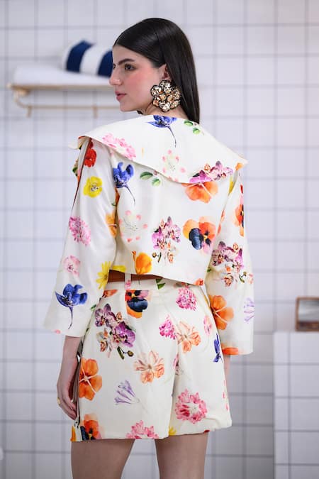 The Dramebaaz CO Wildflower Waltz Jacket & Shorts Co-ord Set