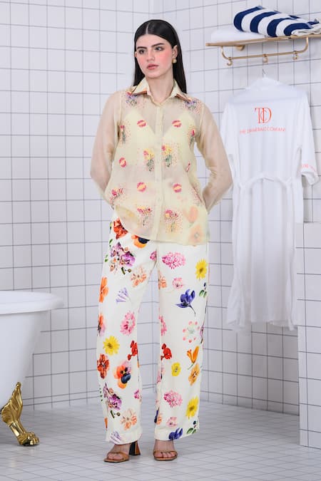 The Dramebaaz CO Golden Dew Floral Bunch Shirt 