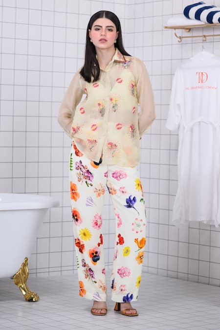 The Dramebaaz CO Floral Illusion Shirt & Trouser Set 