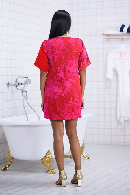 The Dramebaaz CO Liana Floral Vine Patchwork Dress 