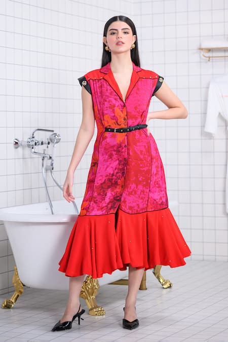 The Dramebaaz CO Carmine Midi Dress