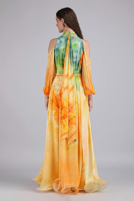 Mandira Wirk Aurora Arise Flora Printed Dress 