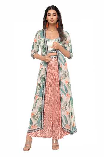 Soup By Sougat Paul Printed Jacket Pant Set 
