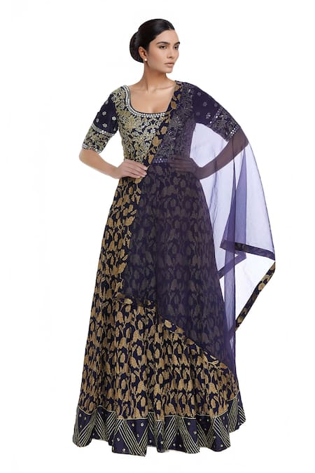 Neha Khullar Embroidered anarkali kurta with dupatta 