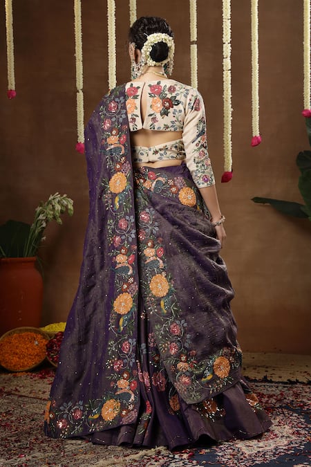 Miku Kumar Raya Embroidered Lehenga Set 