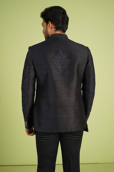 Millionaire French Knot Salli Work Jodhpuri & Trouser Set 