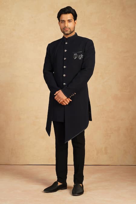 Millionaire Marble Finish Sherwani & Trouser Set 