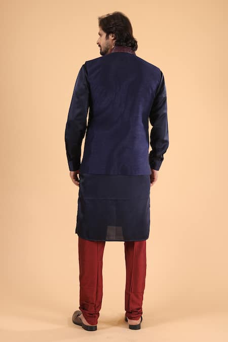 Millionaire Cutdana & Thread Work Bundi Kurta Set 