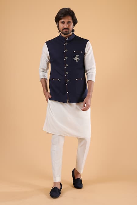 Millionaire Kasab Work Bundi Kurta Set 