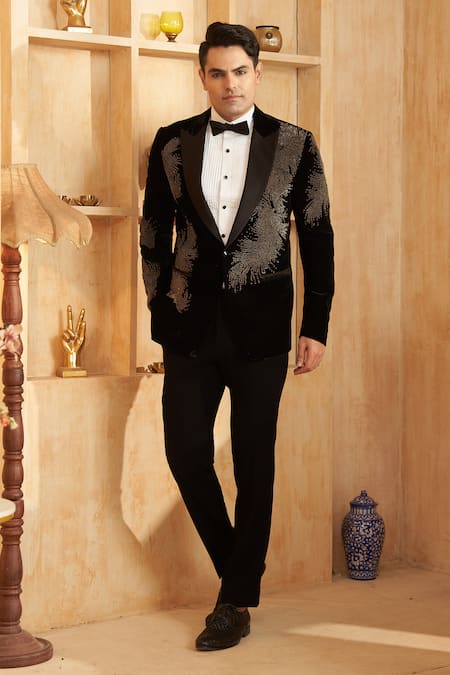 Millionaire Velvet French Knot Suit Set