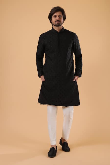 Millionaire Lucknowi Embroidered Kurta Set 