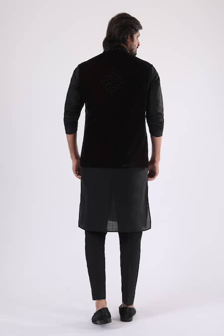 Millionaire Embroidered Bundi Kurta Set 