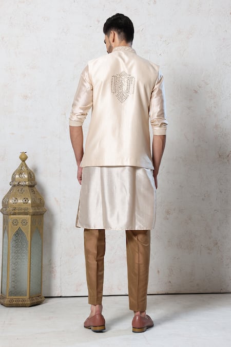 Millionaire Mirror Work Bundi Kurta Set 