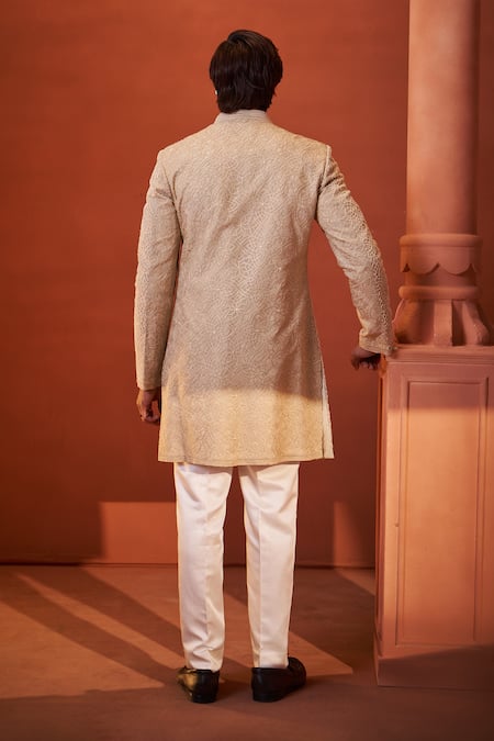 Millionaire Pearl Embroidered Sherwani Set 