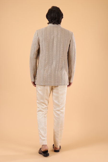 Millionaire Thread Work Bandhgala Set 