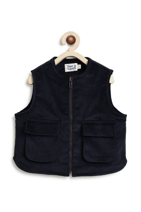 Buy_Tiber Taber_Blue Corduroy Half Jacket 