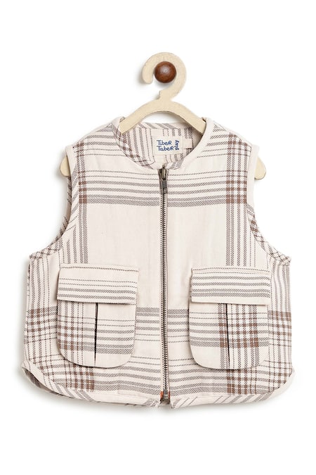 Buy_Tiber Taber_Cream Cotton, Corduroy Flannel Jacket _Online_at_Aza_Fashions