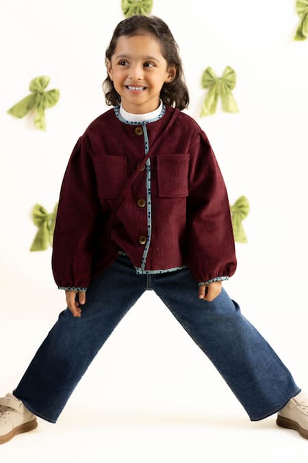 Tiber Taber Maroon Corduroy Jacket 