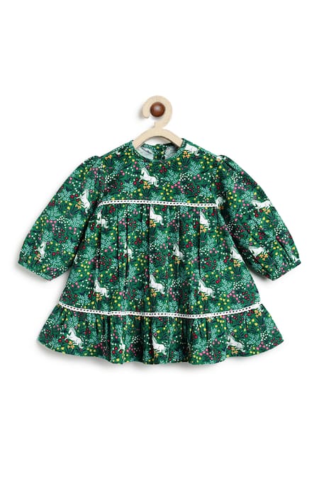 Tiber Taber Green Corduroy Dress 