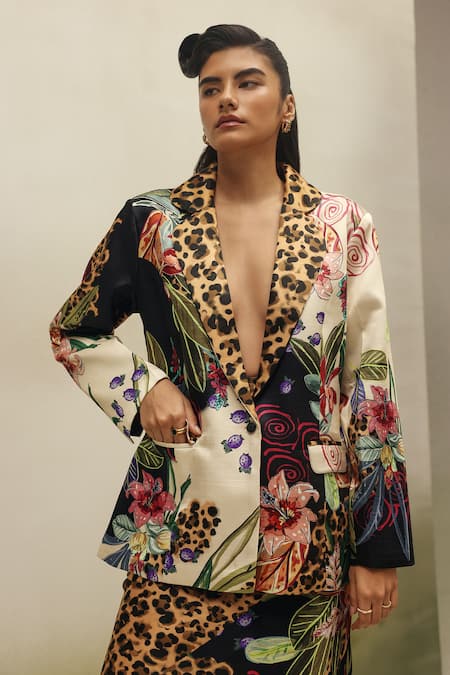 NOIB Riva Wildflower Print Blazer 