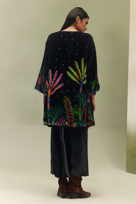 NOIB Demi Night Safari Print Poncho Jacket 