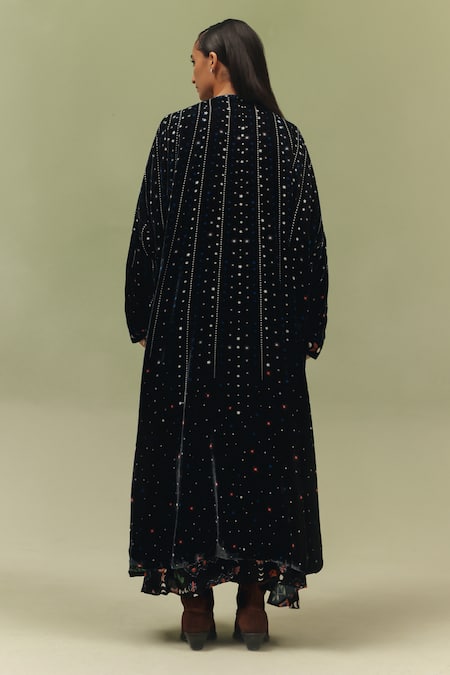 NOIB Demi Garden Dancers Print Poncho Jacket 