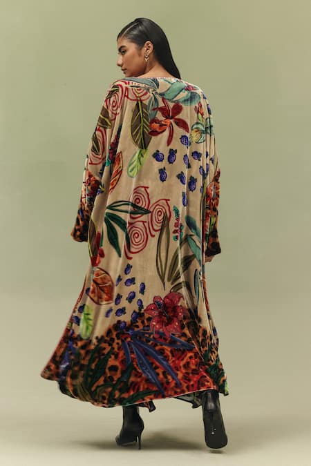 NOIB Demi Wildflower Print Poncho Jacket 