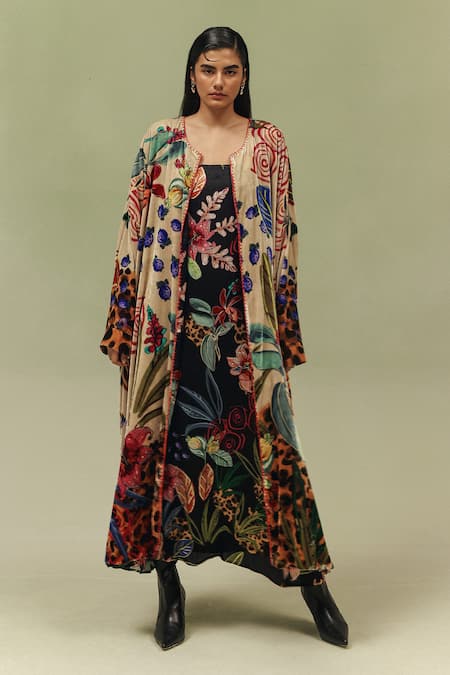NOIB Demi Wildflower Print Poncho Jacket 
