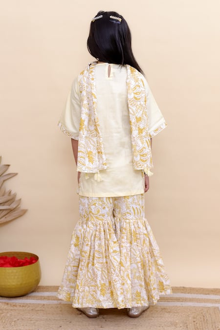 Kalp Sunshine Gul Printed Kurta Sharara Set 