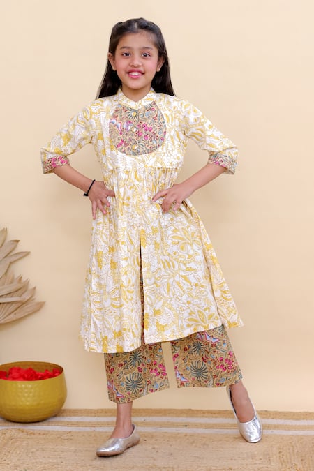 Kalp Marigold Frill Kurta Set 