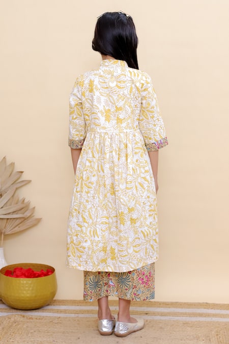Kalp Marigold Frill Kurta Set 