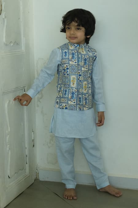 Funny Bones Clothings Tropical Print Koti Set 