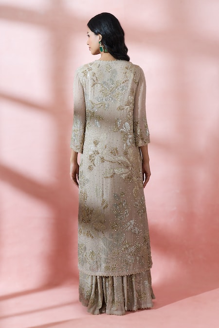 Nakul Sen Embroidered Kurta Palazzo Set 