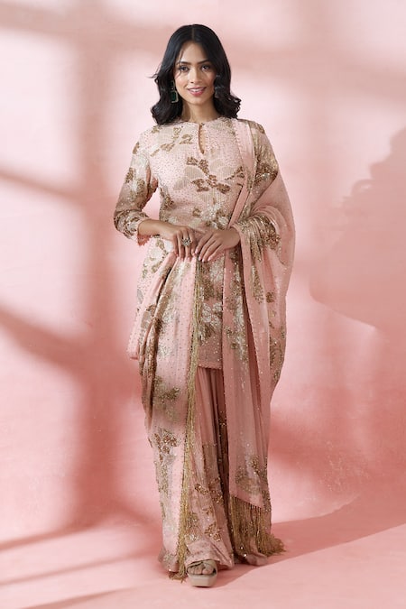 Nakul Sen Embroidered Kurta Gharara Set 