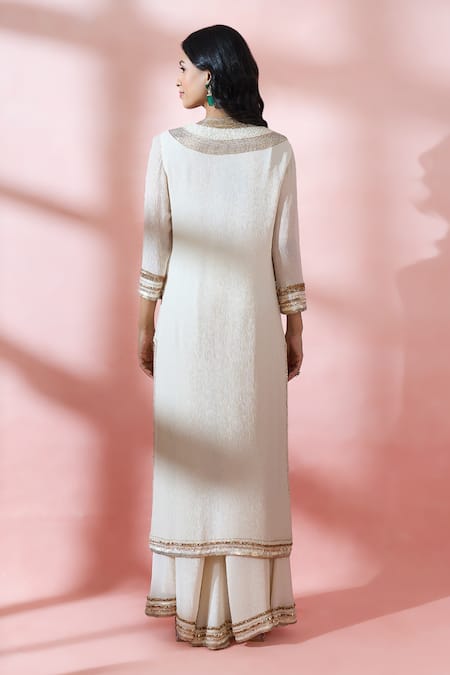 Nakul Sen Embroidered Kurta Palazzo Set 