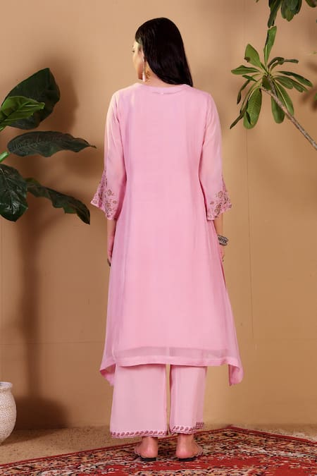 Sonali Methi Hand Embroidered Kurta Pant Set 