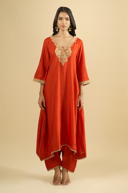 Sheetal Batra Embroidered Kaftan Set 