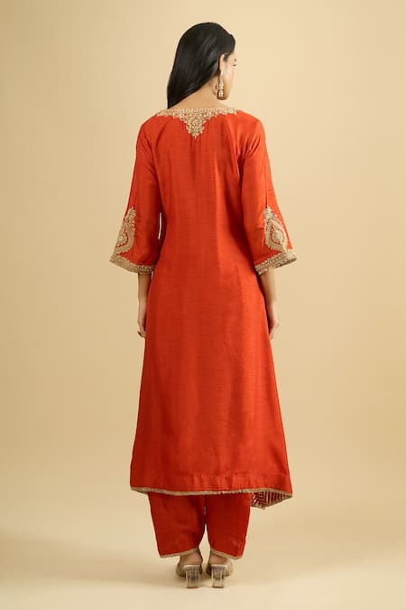 Sheetal Batra Embroidered Kaftan Set 