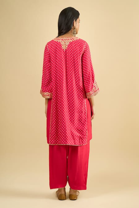 Sheetal Batra Bandhani Pattern Kurta Salwar Set 
