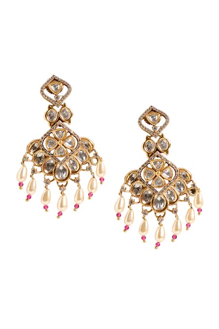 Nazaakat By Samara Singh Bead Drop Dangling Earrings 