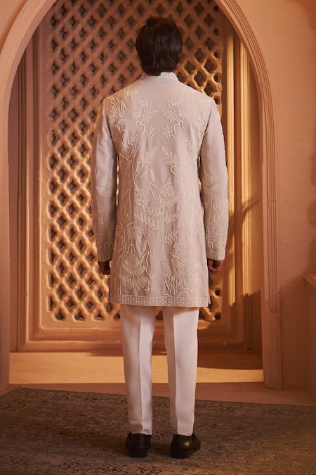 Millionaire Floral Embroidered Sherwani Set 