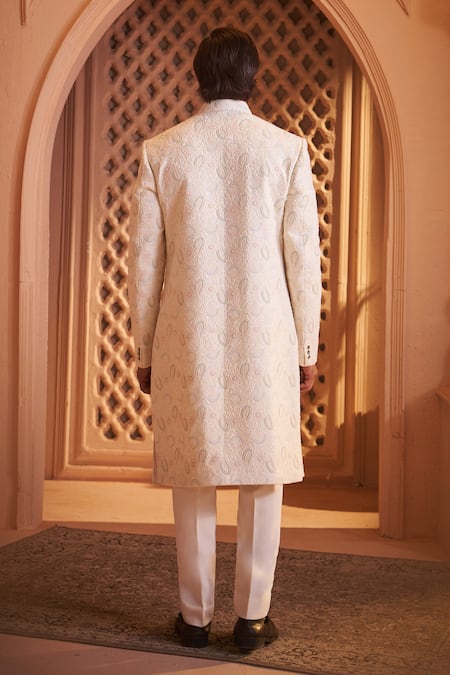 Millionaire Floral Embroidered Sherwani Set 