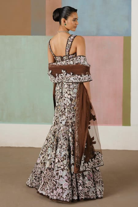 Mishru Kaira Embroidered Corset Lehenga Set 