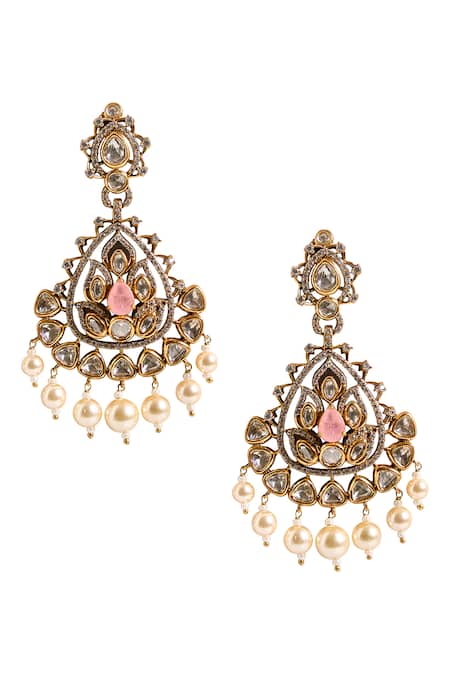 Nazaakat By Samara Singh Embellished Dangler Earrings 