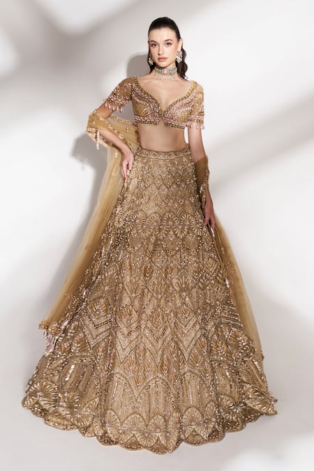 Anshika Tak Label Sequin Embroidered Bridal Lehenga Set 